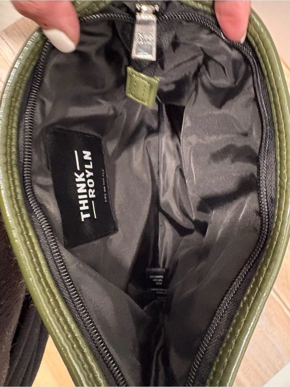 THINK ROYLN Olive Green Quilted Bum Bag Crossbody